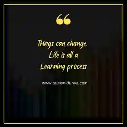 things can change